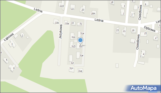 Płoty, Leśna, 31c, mapa Płoty