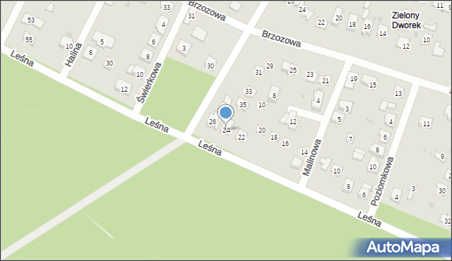 Pobiedziska, Leśna, 24, mapa Pobiedziska