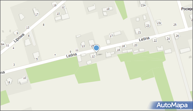 Podgórze, Leśna, 14, mapa Podgórze