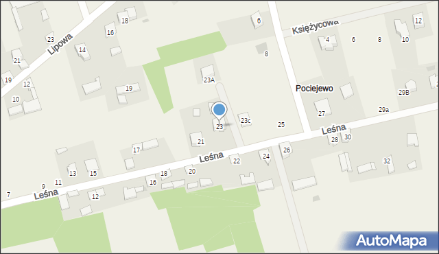 Podgórze, Leśna, 23, mapa Podgórze