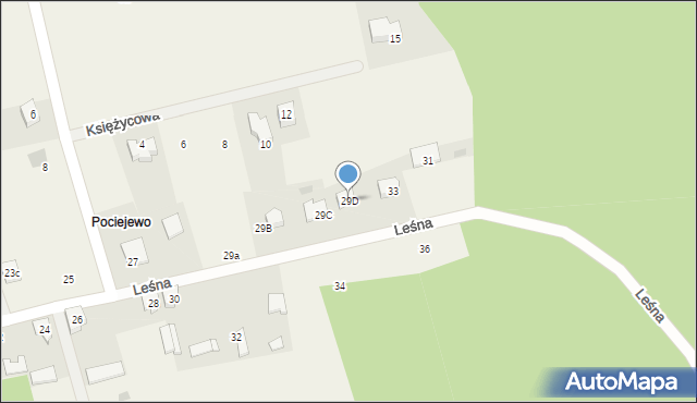 Podgórze, Leśna, 29D, mapa Podgórze