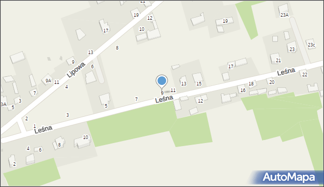 Podgórze, Leśna, 9, mapa Podgórze
