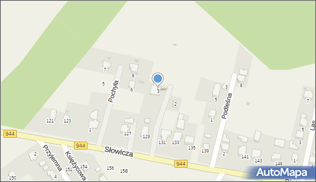 Pogórze, Letnia, 3, mapa Pogórze