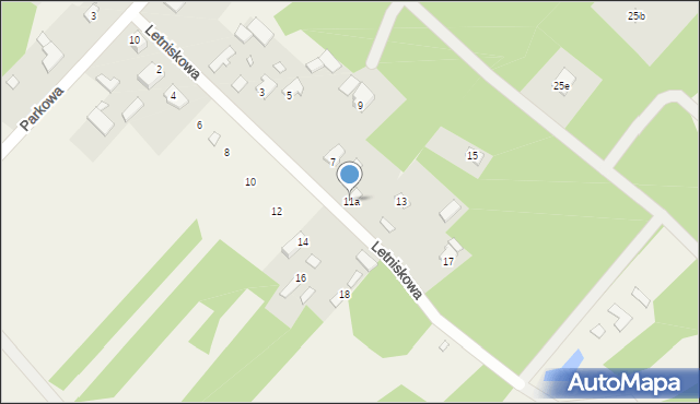 Pogorzel, Letniskowa, 11a, mapa Pogorzel