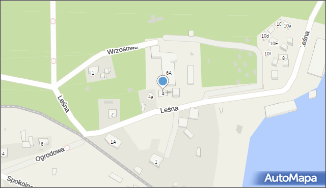 Pogorzelica, Leśna, 4, mapa Pogorzelica