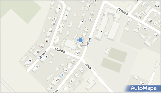 Połajewo, Leśna, 18, mapa Połajewo