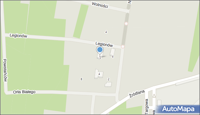 Połaniec, Legionów, 1, mapa Połaniec