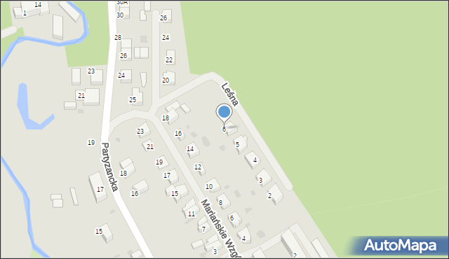 Polanów, Leśna, 6, mapa Polanów