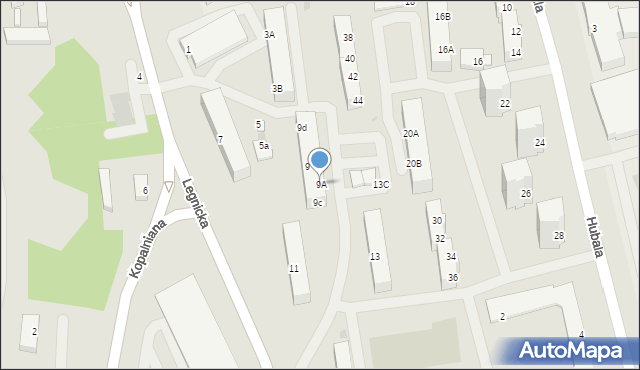 Polkowice, Legnicka, 9A, mapa Polkowice