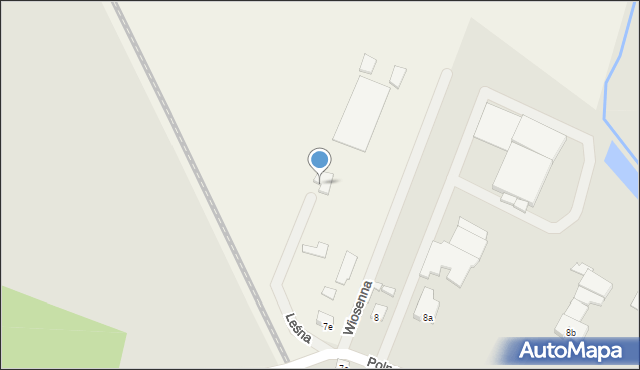 Poniec, Leśna, 8, mapa Poniec