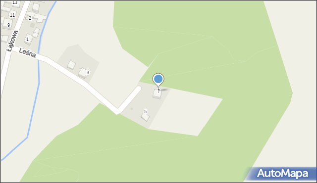 Ponięcice, Leśna, 7, mapa Ponięcice