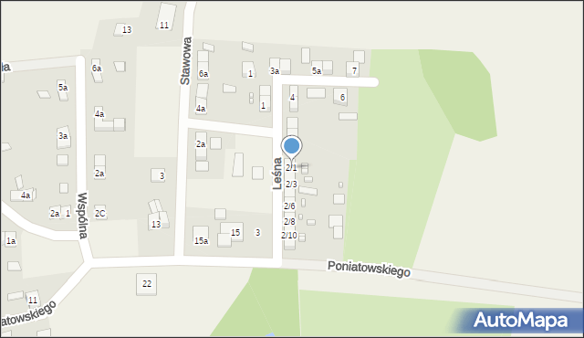 Porajów, Leśna, 2/1, mapa Porajów