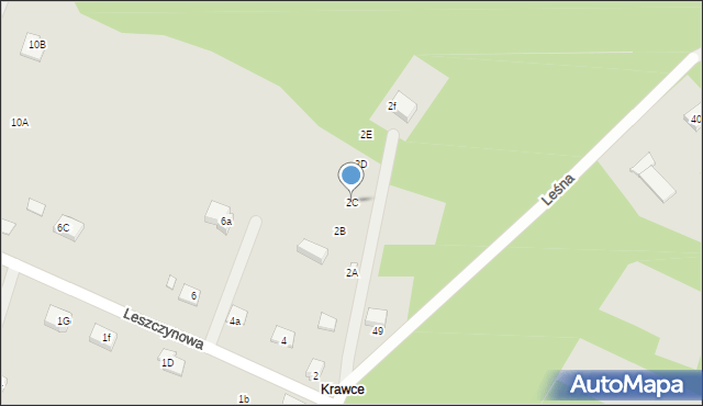 Poręba, Leszczynowa, 2C, mapa Poręba