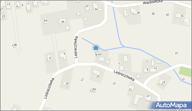 Poręba Wielka, Leśniczówka, 5, mapa Poręba Wielka