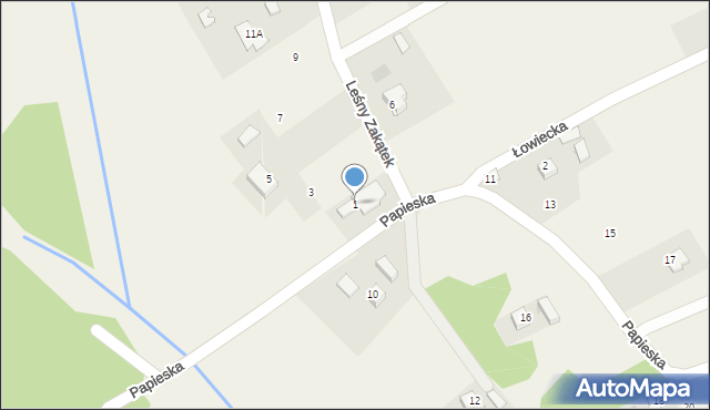 Poręba Żegoty, Leśny Zakątek, 1, mapa Poręba Żegoty