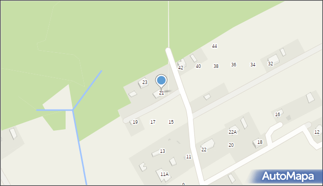 Poręba Żegoty, Leśny Zakątek, 21, mapa Poręba Żegoty