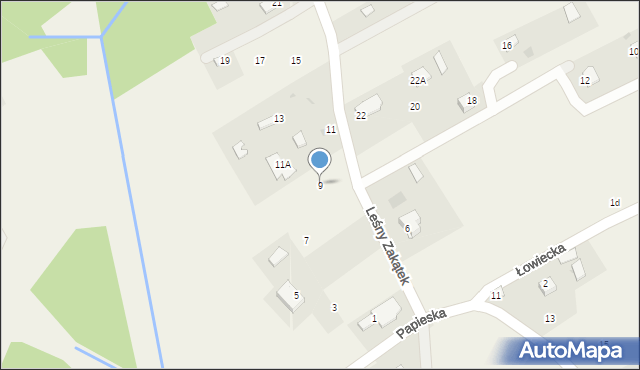 Poręba Żegoty, Leśny Zakątek, 9, mapa Poręba Żegoty