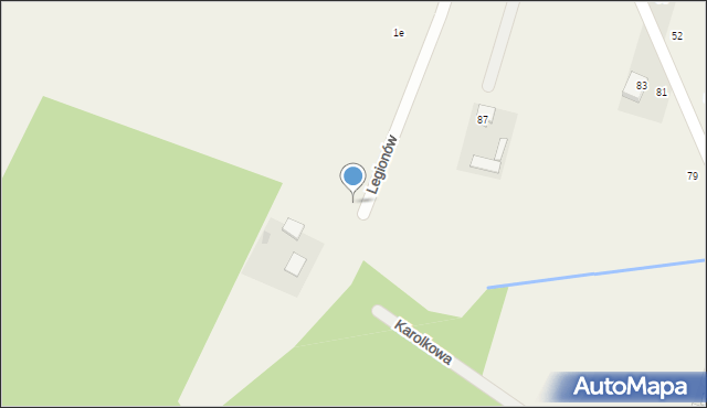 Poręby, Legionów, 18a, mapa Poręby