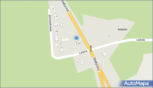 Poznań, Leśna, 2, mapa Poznania