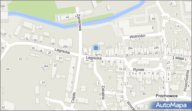Prochowice, Legnicka, 19, mapa Prochowice