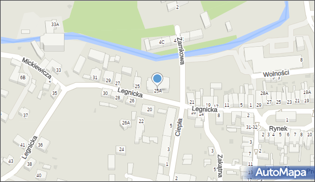 Prochowice, Legnicka, 25A, mapa Prochowice