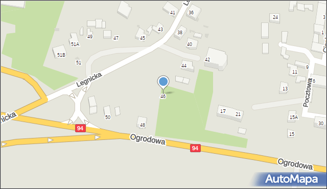 Prochowice, Legnicka, 46, mapa Prochowice