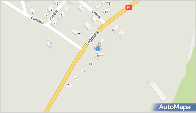 Prochowice, Legnicka, 66, mapa Prochowice