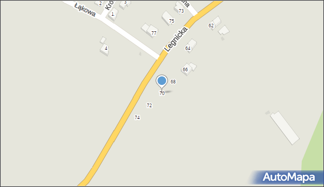 Prochowice, Legnicka, 70, mapa Prochowice