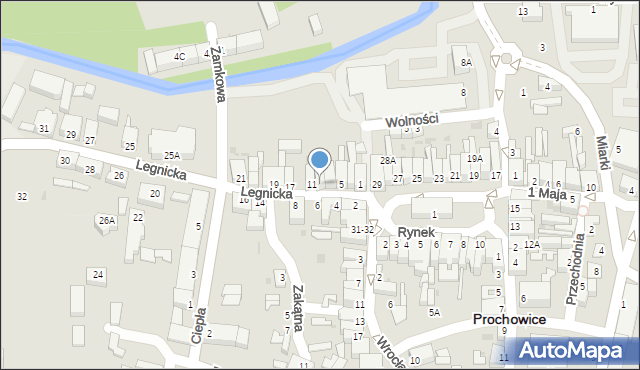 Prochowice, Legnicka, 9, mapa Prochowice