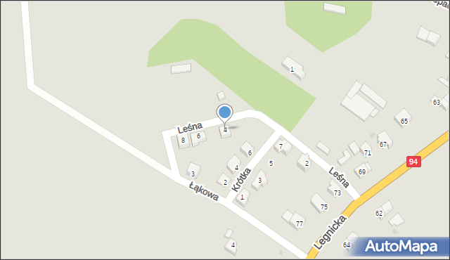 Prochowice, Leśna, 4, mapa Prochowice