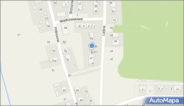 Promnice, Leśna, 51, mapa Promnice