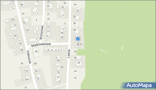 Promnice, Leśna, 52, mapa Promnice