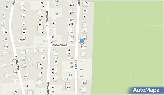 Promnice, Leśna, 72, mapa Promnice