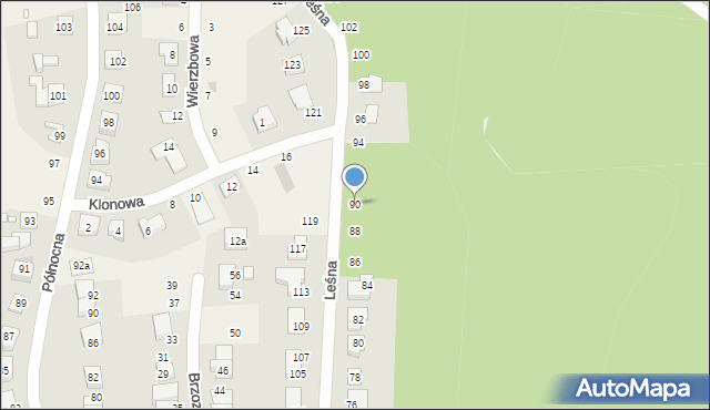Promnice, Leśna, 90, mapa Promnice