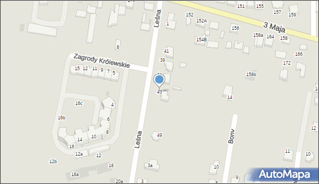 Proszowice, Leśna, 43, mapa Proszowice