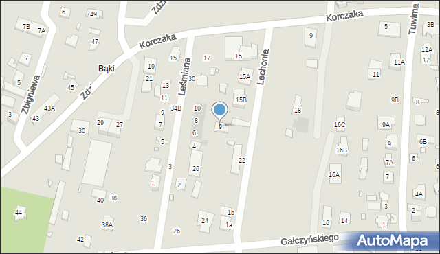 Pruszków, Lechonia Jana, 9, mapa Pruszków