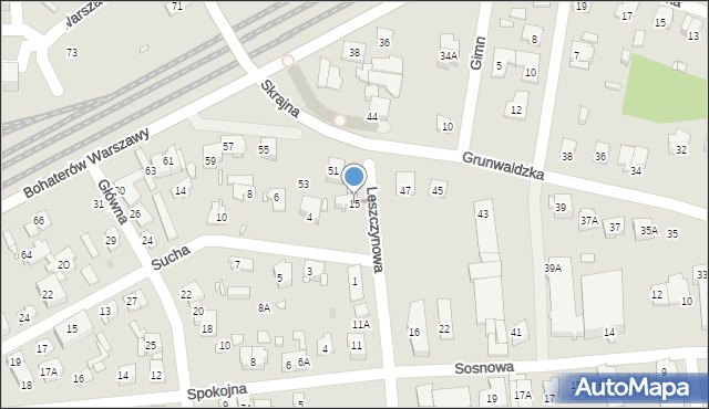 Pruszków, Leszczynowa, 15, mapa Pruszków