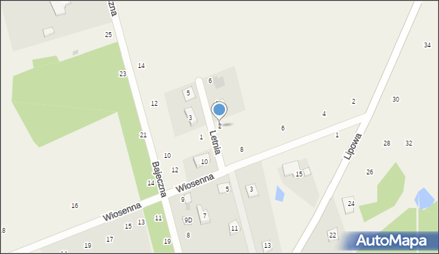 Pruszyn-Pieńki, Letnia, 2, mapa Pruszyn-Pieńki