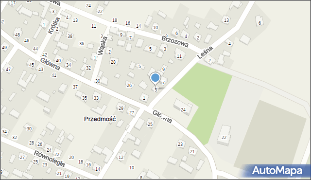 Przedmość, Leśna, 3, mapa Przedmość
