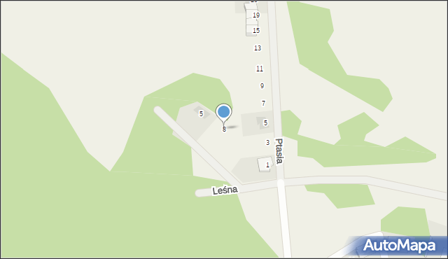 Przęsocin, Leśna, 8, mapa Przęsocin