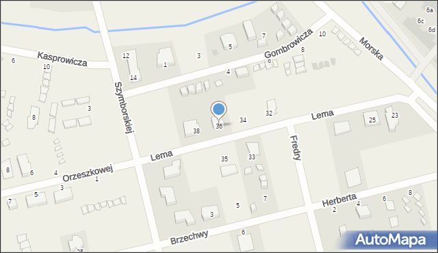 Przewłoka, Lema Stanisława, 36, mapa Przewłoka