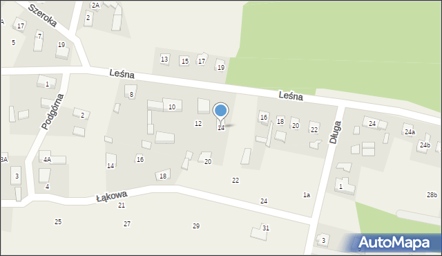 Przyborów, Leśna, 14, mapa Przyborów