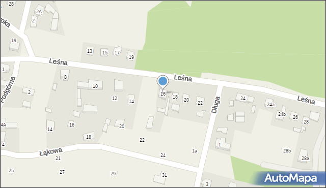 Przyborów, Leśna, 16, mapa Przyborów