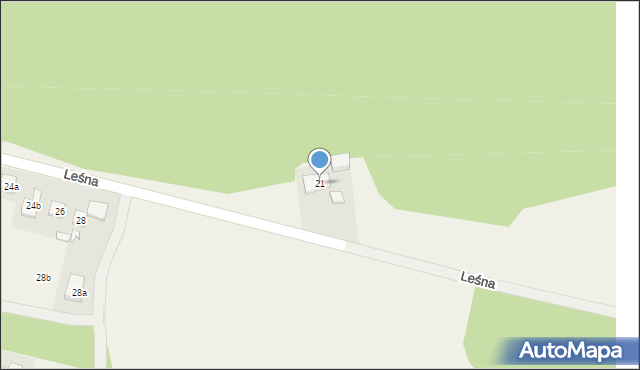 Przyborów, Leśna, 21, mapa Przyborów