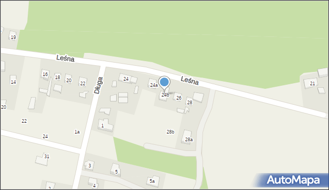 Przyborów, Leśna, 24b, mapa Przyborów