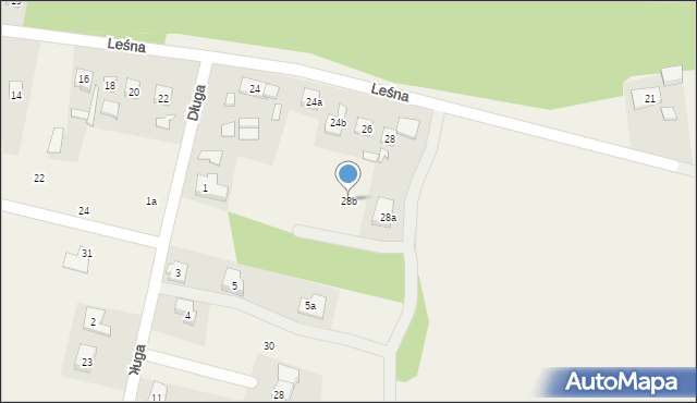 Przyborów, Leśna, 28b, mapa Przyborów