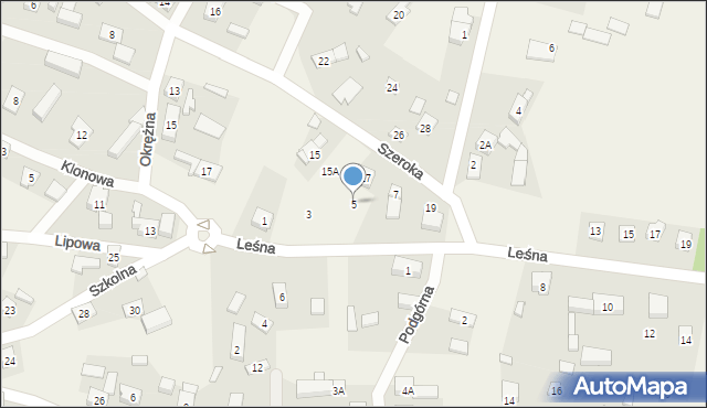 Przyborów, Leśna, 5, mapa Przyborów