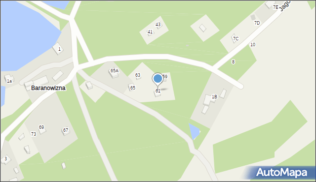 Przybynów, Letniskowa, 61, mapa Przybynów