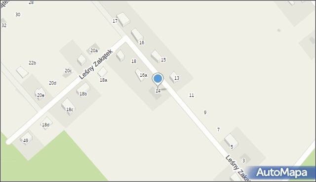 Przykopka, Leśny Zakątek, 14, mapa Przykopka