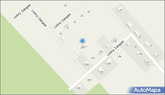 Przykopka, Leśny Zakątek, 22b, mapa Przykopka